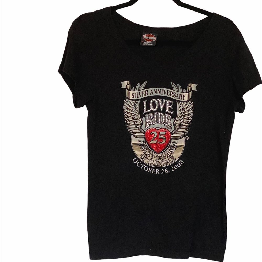 Harley Davidson Love Ride 25 Womens T Shirt